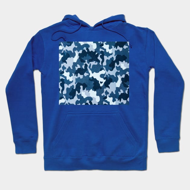 Navy Camouflage Pattern Hoodie by Scar